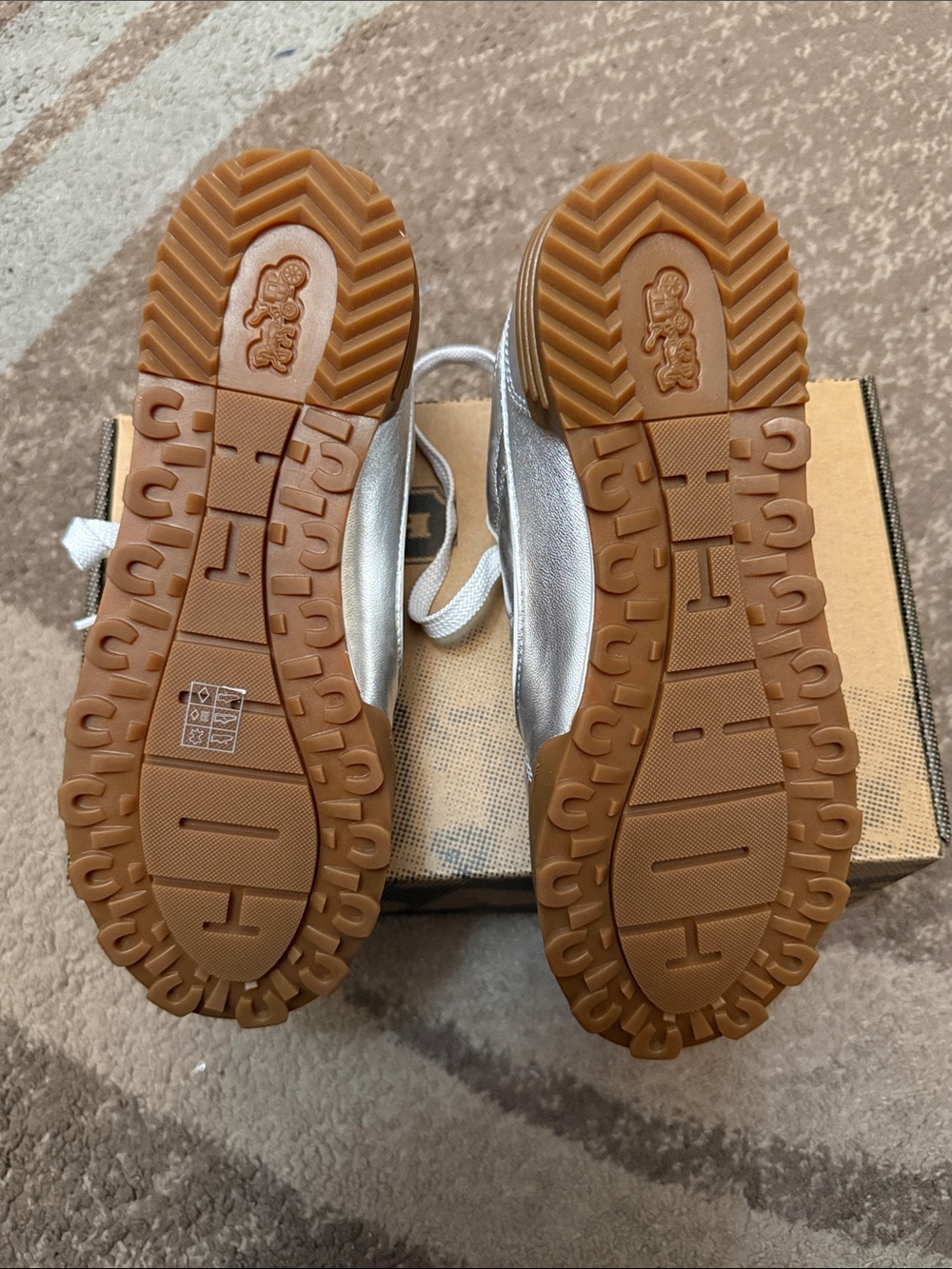 Coach Silver Metallic Sneakers - Picture 5 of 8